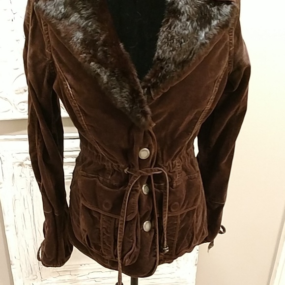 Twill 22 Fur coat military cargo - Picture 6 of 7